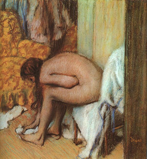 Edgar Degas Nude Woman Drying her Foot Sweden oil painting art